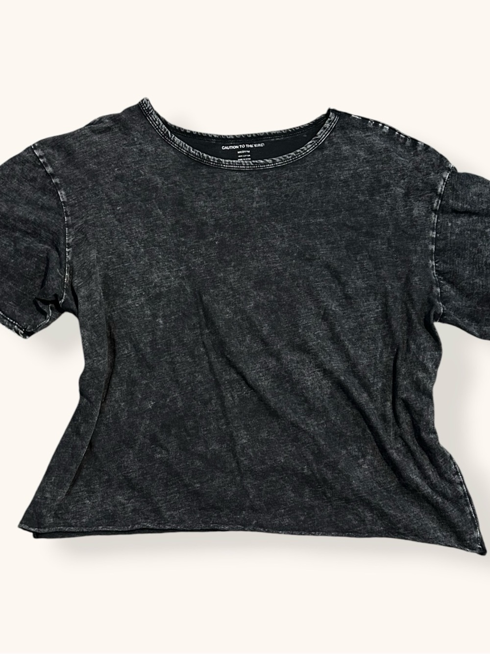 Caution To The Wind Mineral wash, vintage style relaxed t-shirt